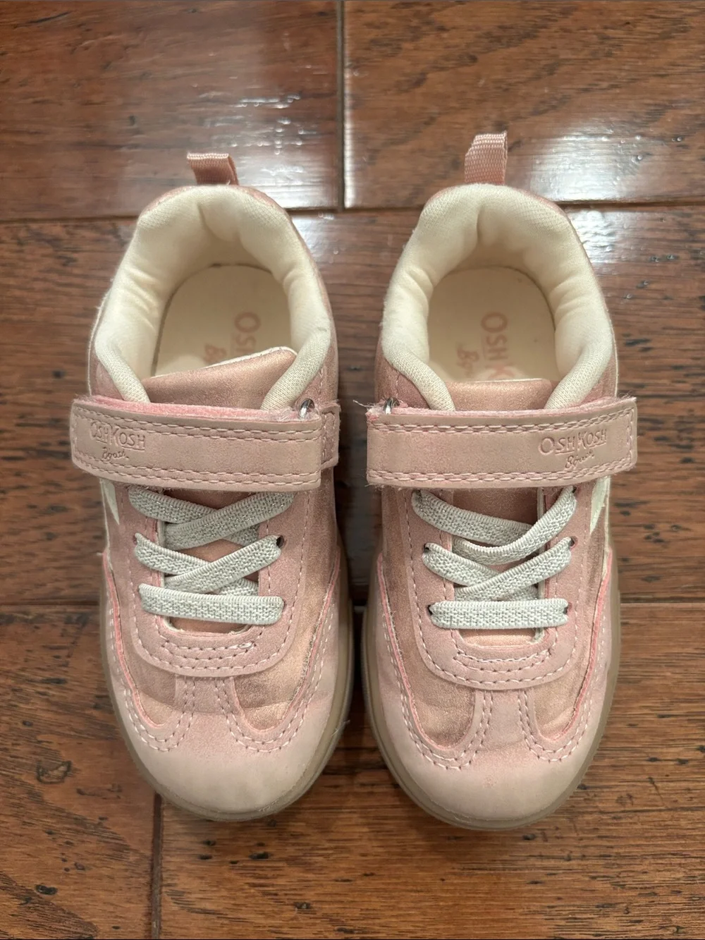 OshKosh B'gosh Dusty Pink Toddler Sneakers with Cream Accents